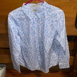 LL Bean paisley blouse
